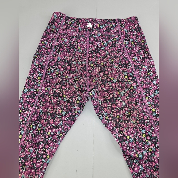 Tek Gear Workout Gear Women's Floral Pink Leggings Crop Size XL AE-2282 - Picture 12 of 14
